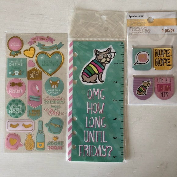 French Bulldog Stickers, Magnets, & Planner Ruler - Picture 2 of 7
